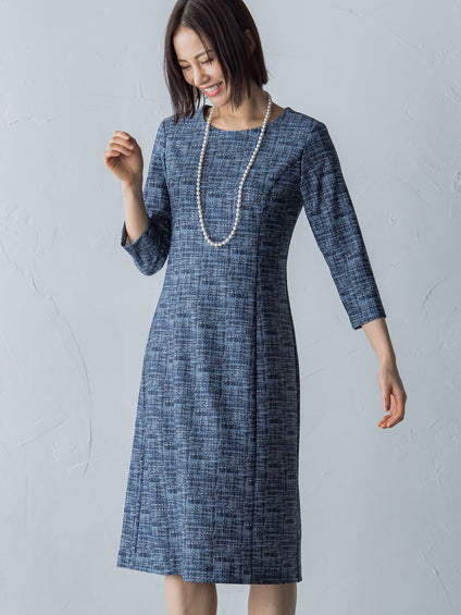 ハイテンションツィードプリントワンピース