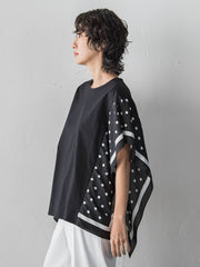 ドットスカーフ切り替えカットソー