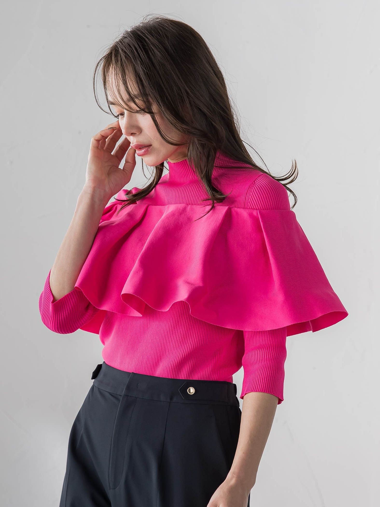 ケープ付き5wayニット