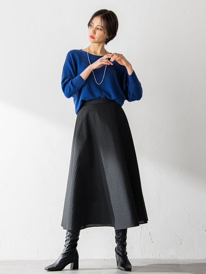 【WEB限定サイズあり】【洗えるニット】ECOCUWOOLドルマンニットプルオーバー≪シワになりにくい≫