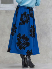 ビッグフラワーフロッキースカート