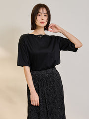 《予約》【連休。涼。軽やかに。】ボートネックT《汗じみ軽減 / 接触冷感》