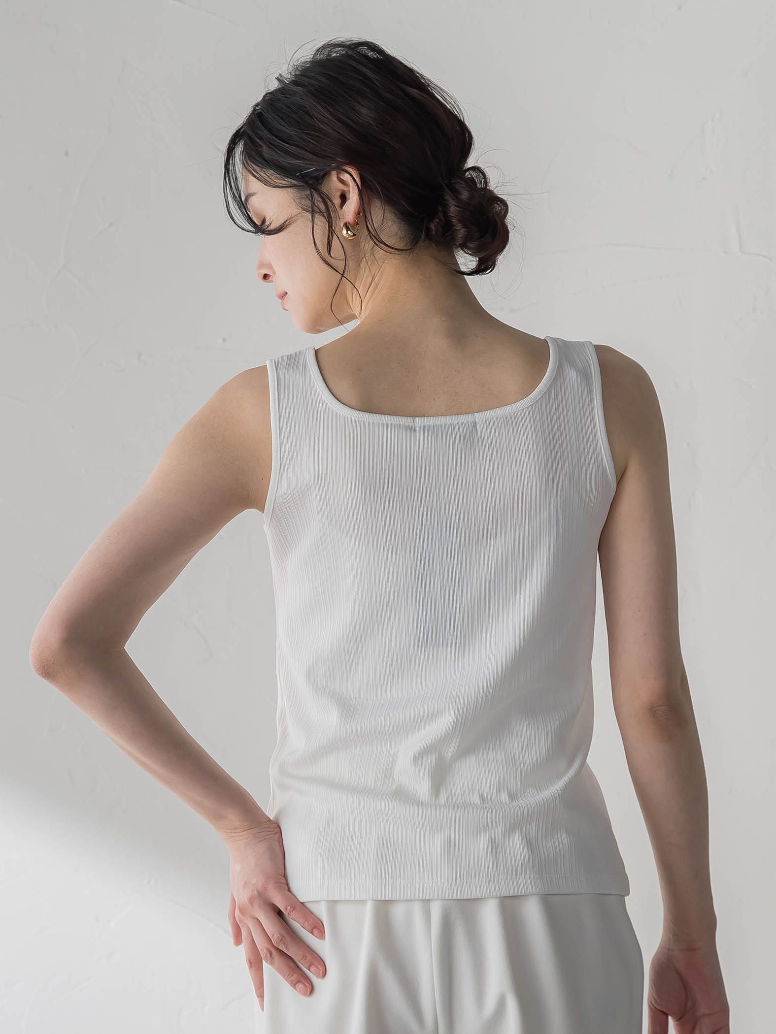 ランダムテレコストレッチタンクトップ