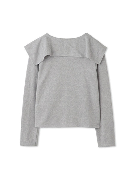 Wフェイス天竺ビッグカラートップス≪手洗い可能≫