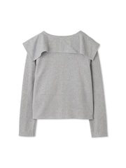 Wフェイス天竺ビッグカラートップス≪手洗い可能≫