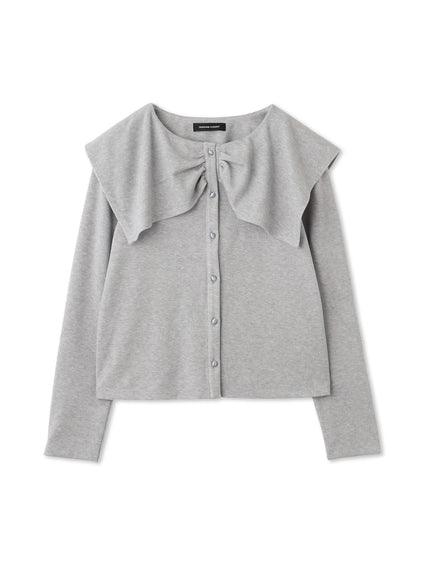 Wフェイス天竺ビッグカラートップス≪手洗い可能≫