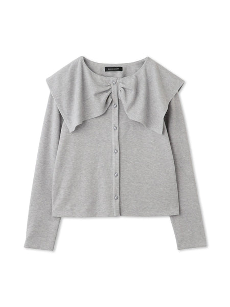 Wフェイス天竺ビッグカラートップス≪手洗い可能≫