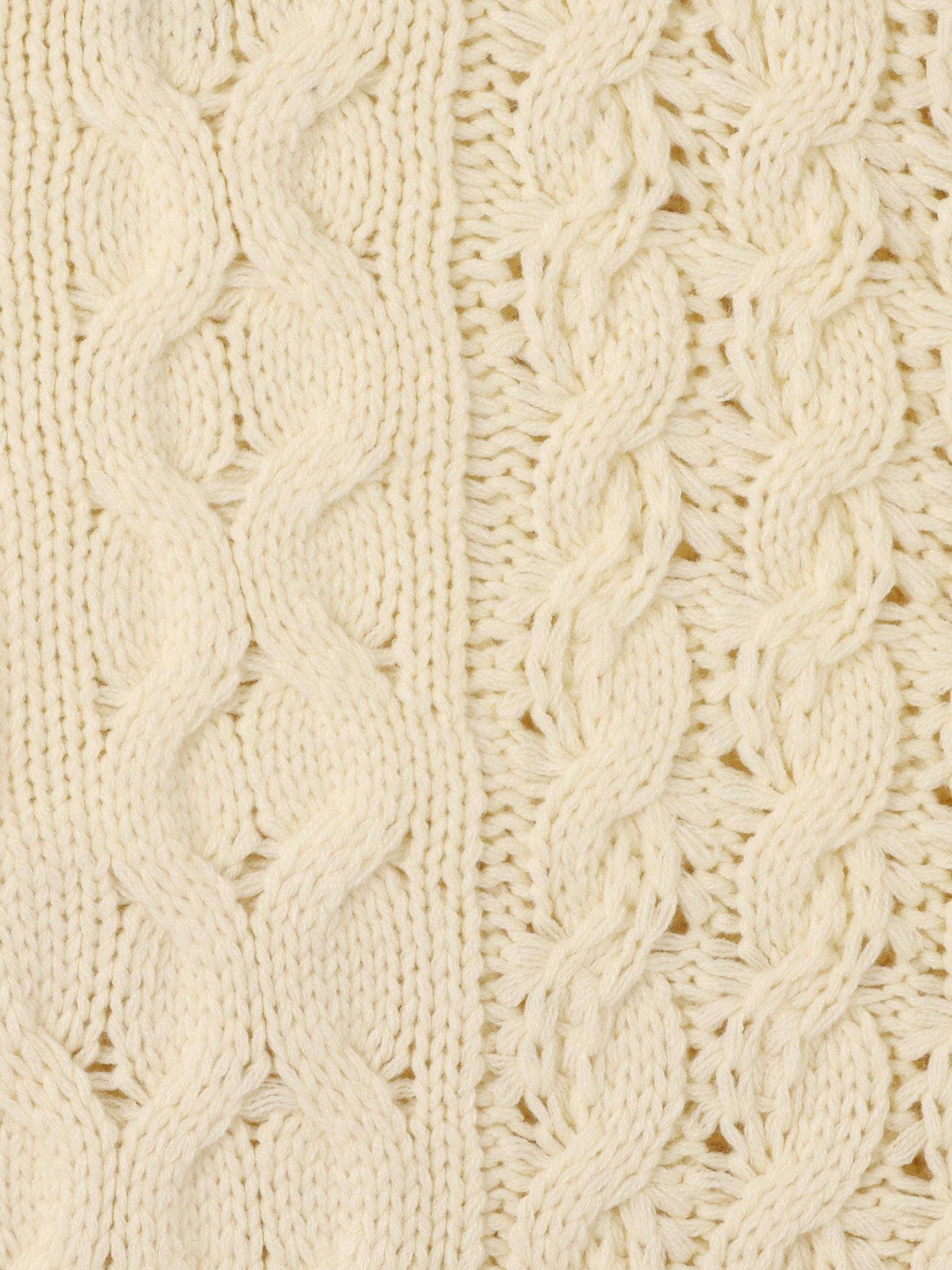 バルキーケーブルハーフジップニット≪手洗い可能≫