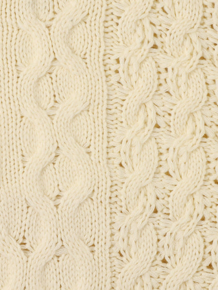 バルキーケーブルハーフジップニット≪手洗い可能≫