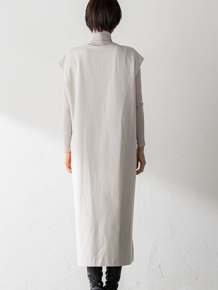 【WEB限定】【3サイズ展開】キーネックワンピース≪イージーケア/毛玉になりにくい≫