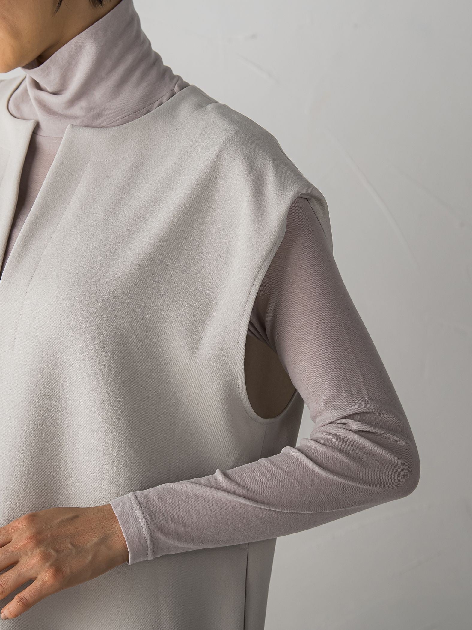 【WEB限定】【3サイズ展開】キーネックワンピース≪イージーケア/毛玉になりにくい≫