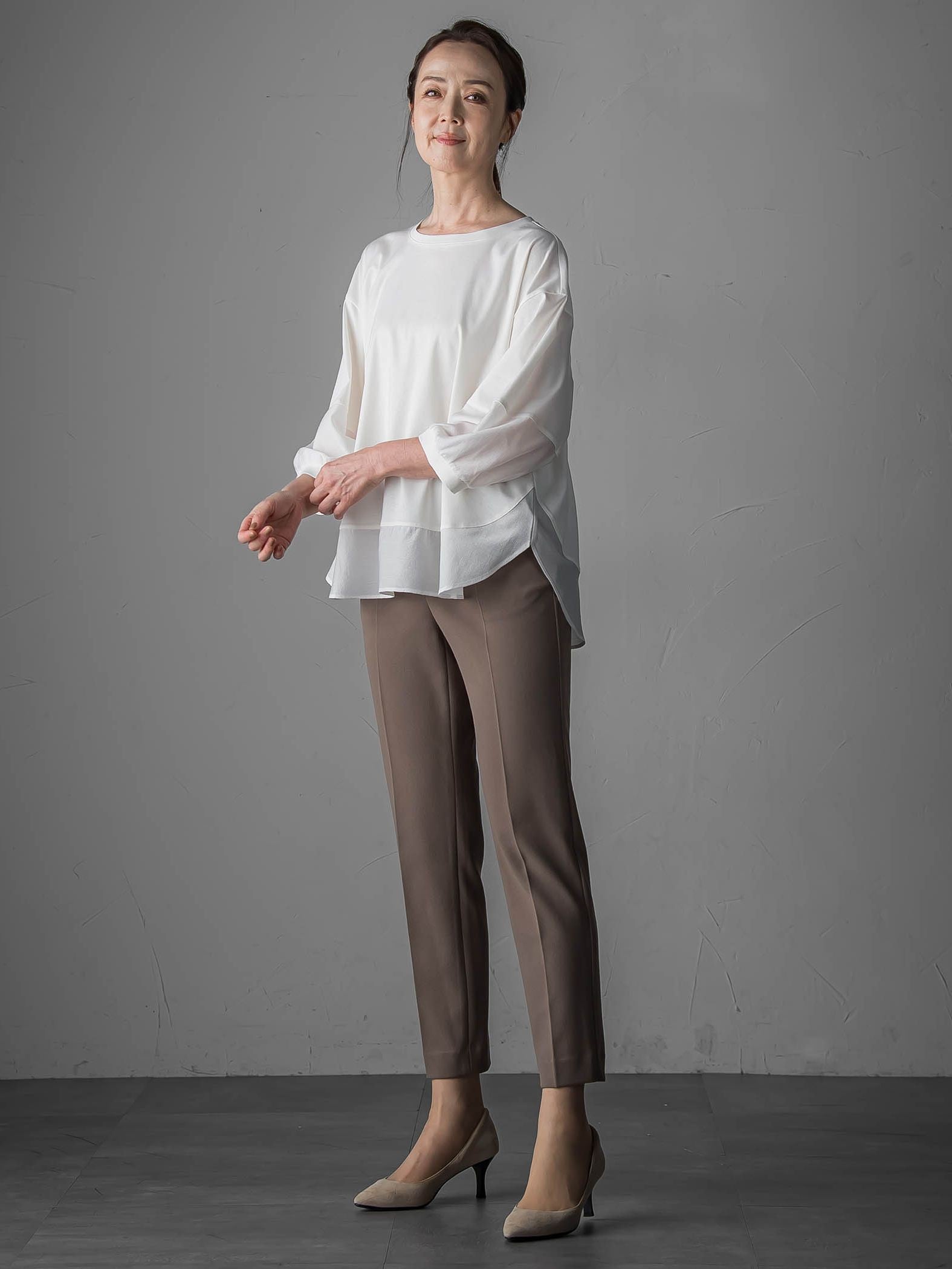 【大きいサイズ】【biyori/極】”着心地も美しさも”パーフェクトムーブパンツ≪洗濯機で洗える≫