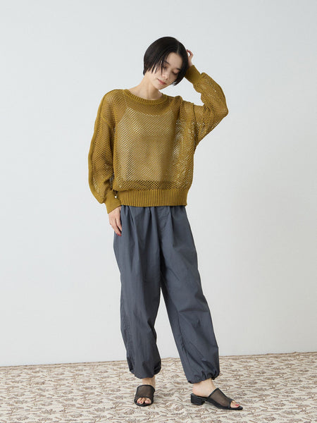 クルーネックワイドプルオーバー