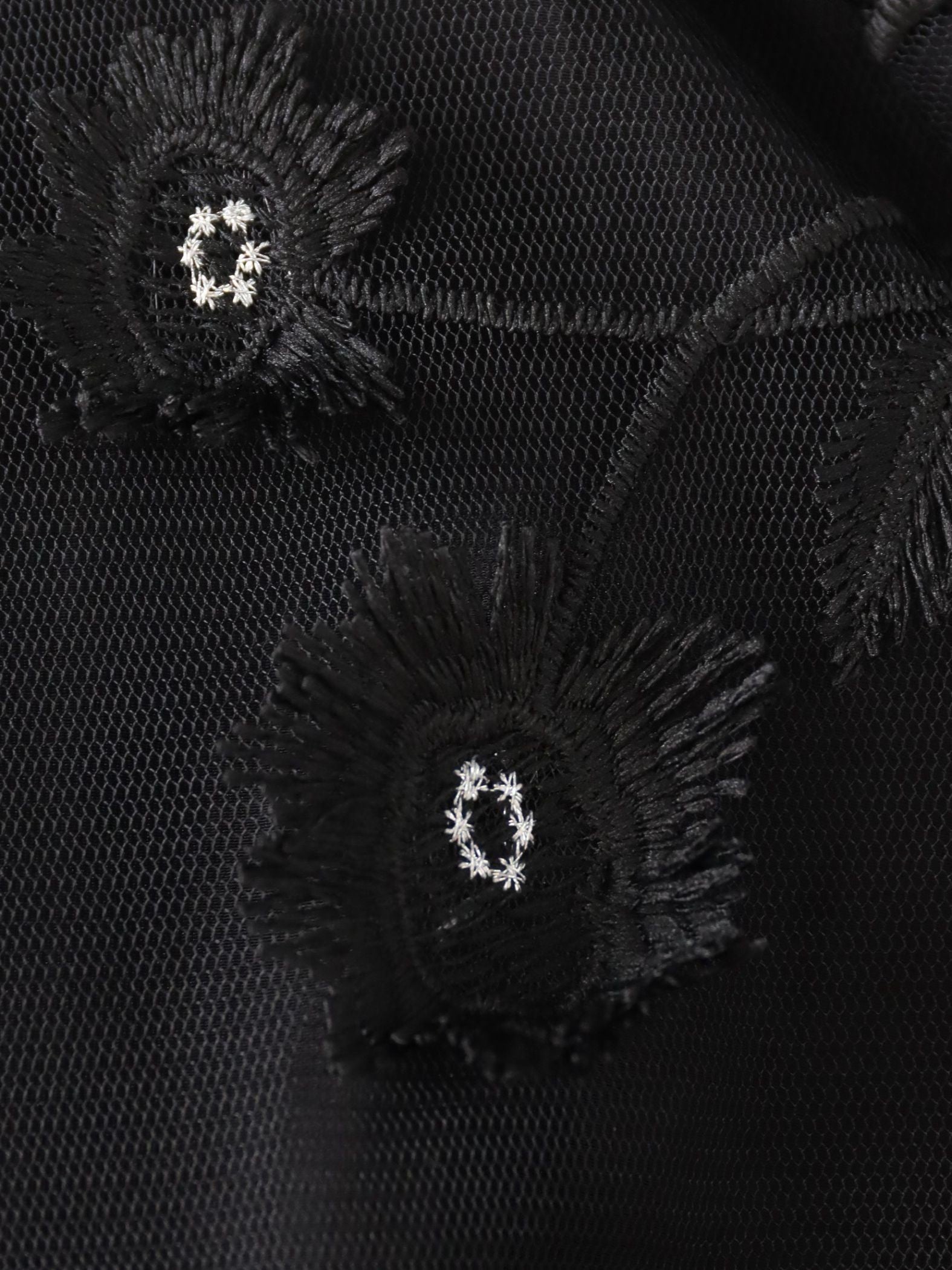フラワー刺繍チュールジャケット