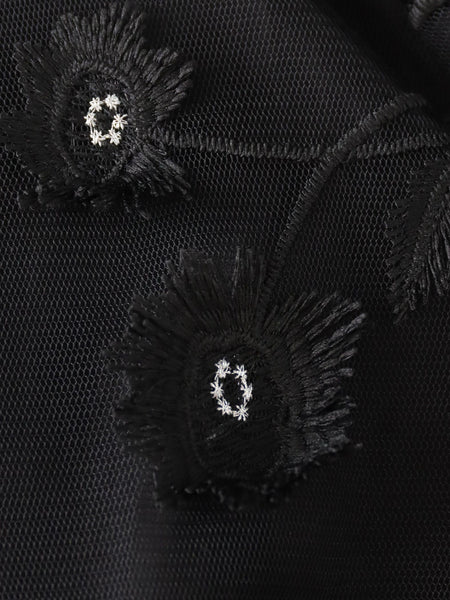フラワー刺繍チュールジャケット