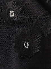 フラワー刺繍チュールジャケット