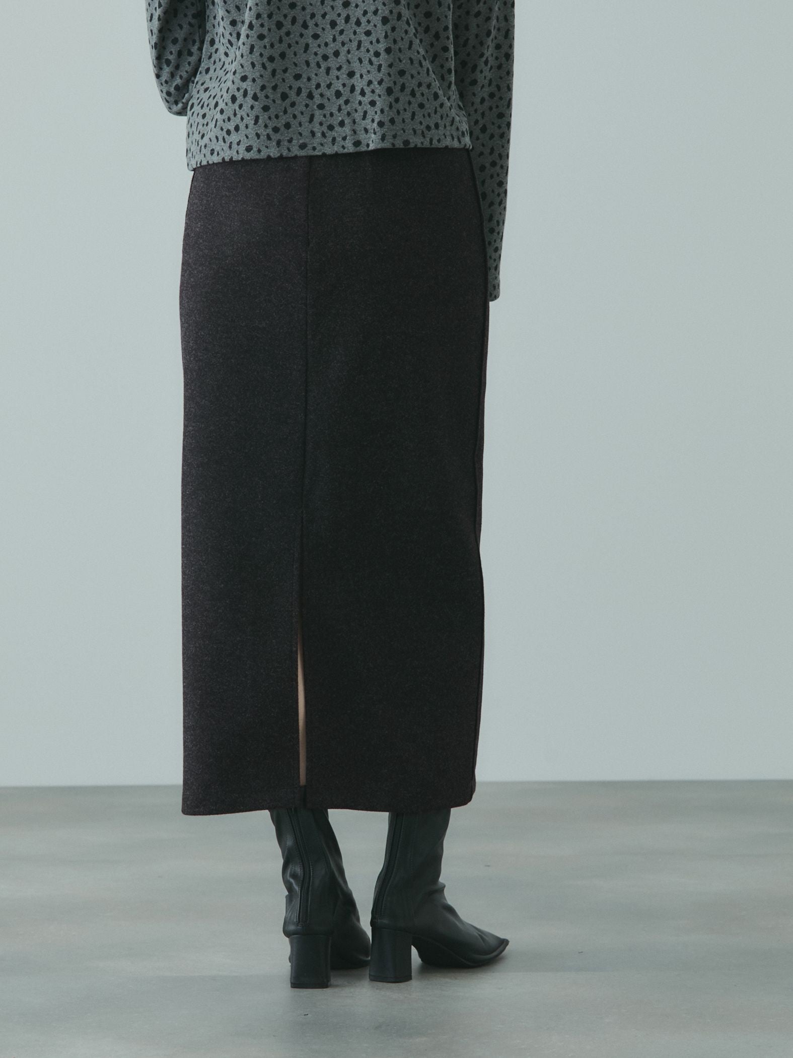 ソフトニットメルトンIラインスカート≪手洗い可能≫