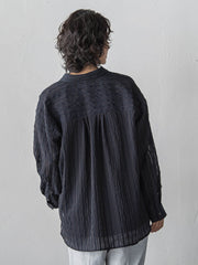 シアーサッカーストライプシャツ