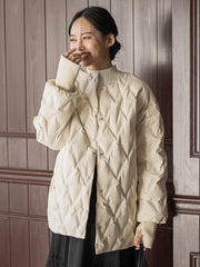 ステッチレスダウンコート