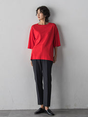 【WEB限定/+5cm丈長め】シェルタリングテーパードパンツ