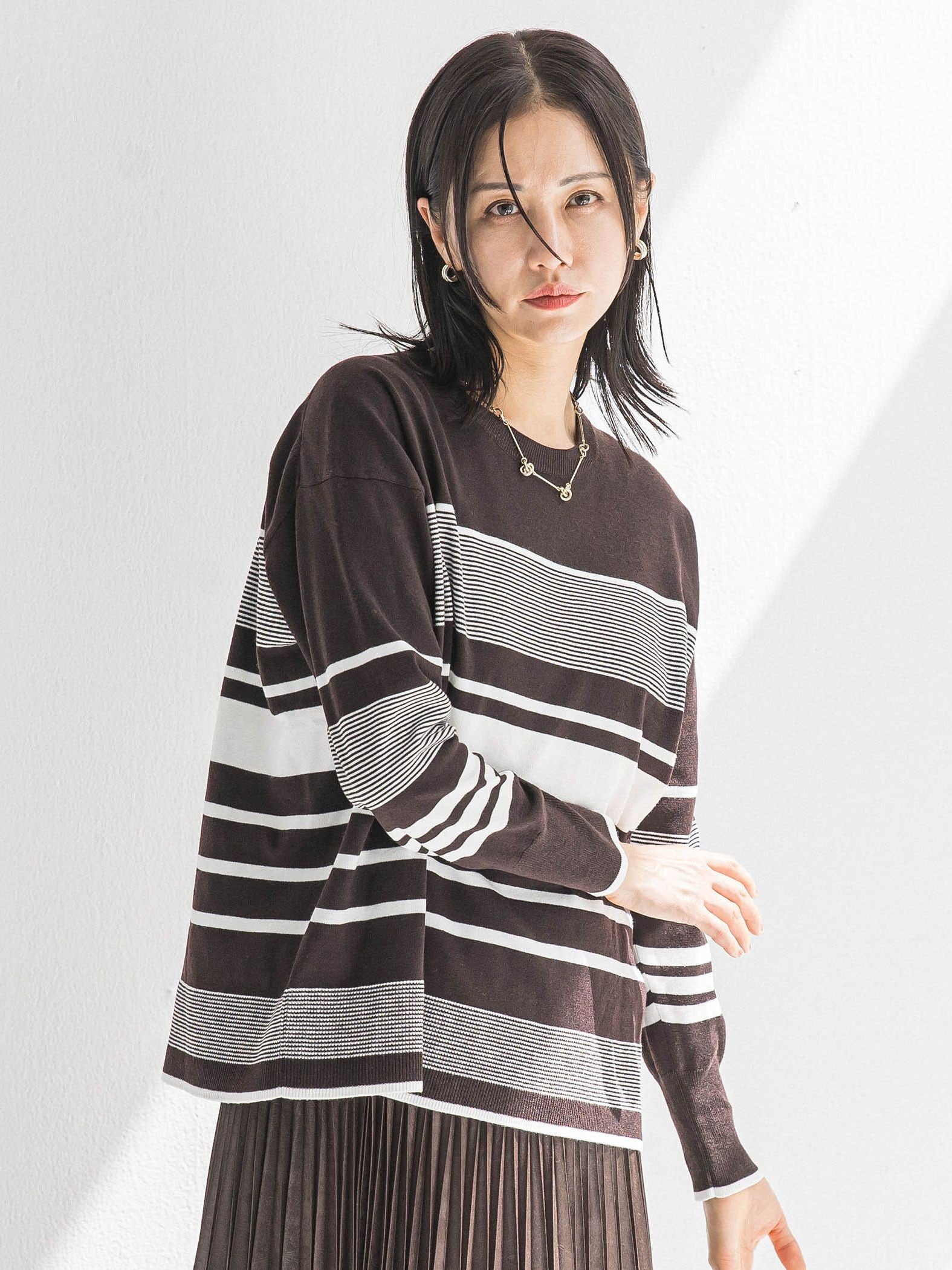 【WEB限定】ランダムボーダーニット≪11号あり/洗える≫