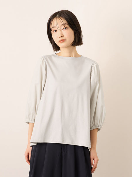 《予約》【機能するミニマル服】切替プルオーバー《接触冷感》