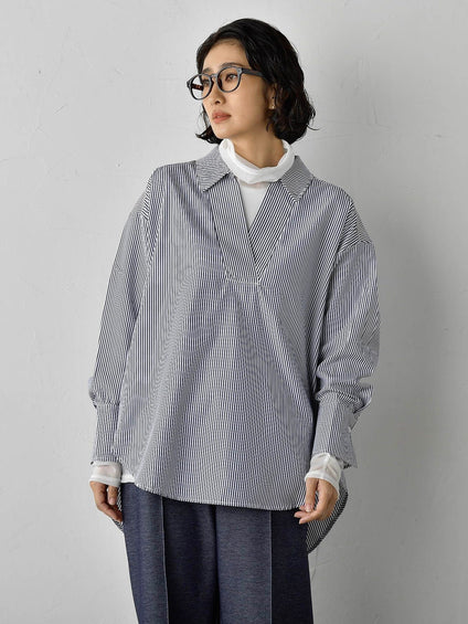 【大きいサイズ】シアー切り替えカットソー