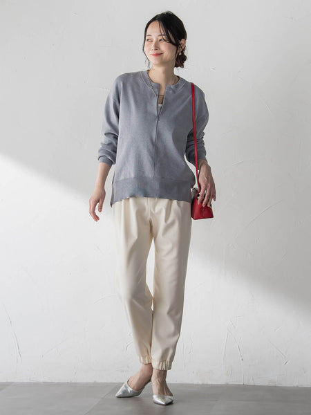 【WEB限定】お肌にやさしいファスナーニット≪手洗い≫