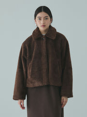 ボアコクーンスリーブブルゾン