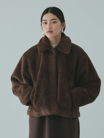 ボアコクーンスリーブブルゾン