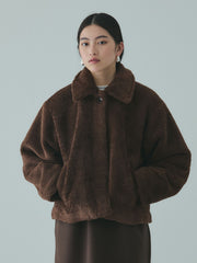 ボアコクーンスリーブブルゾン