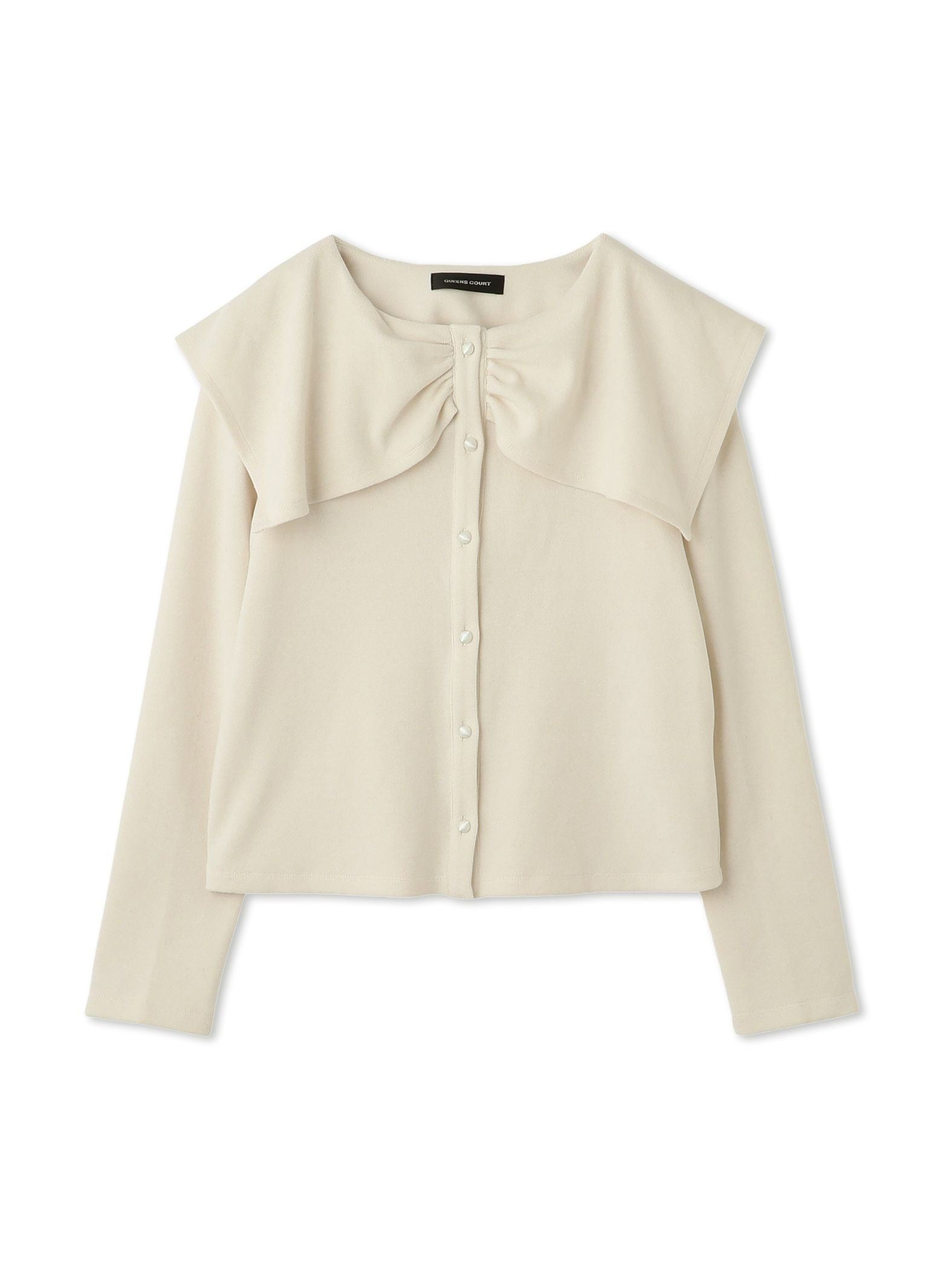 Wフェイス天竺ビッグカラートップス≪手洗い可能≫