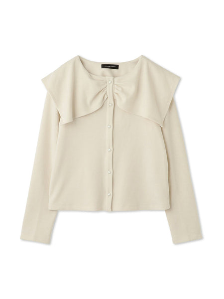 Wフェイス天竺ビッグカラートップス≪手洗い可能≫