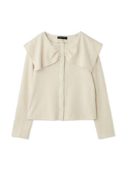 Wフェイス天竺ビッグカラートップス≪手洗い可能≫