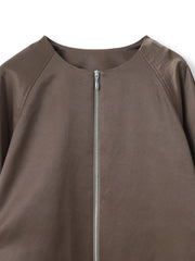 サテンジップブルゾン