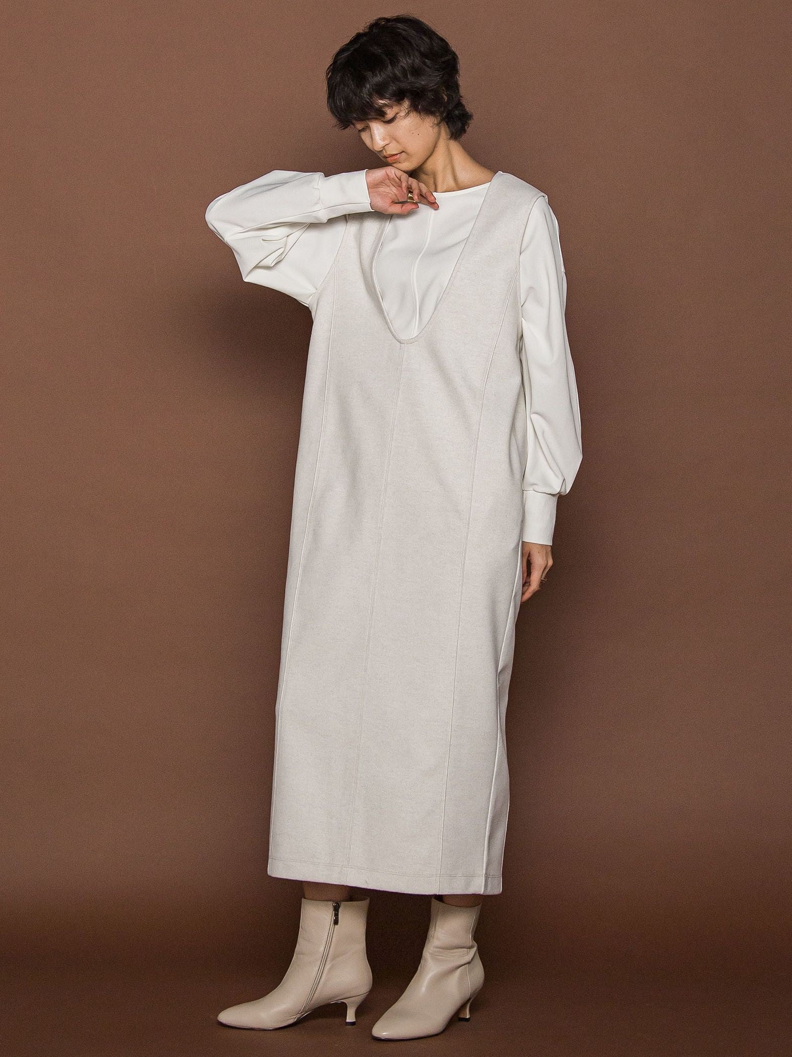 【楽・美・軽】ー3kg見えIラインワンピース≪手洗い可能≫