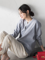 【WEB限定】お肌にやさしいファスナーニット≪手洗い≫