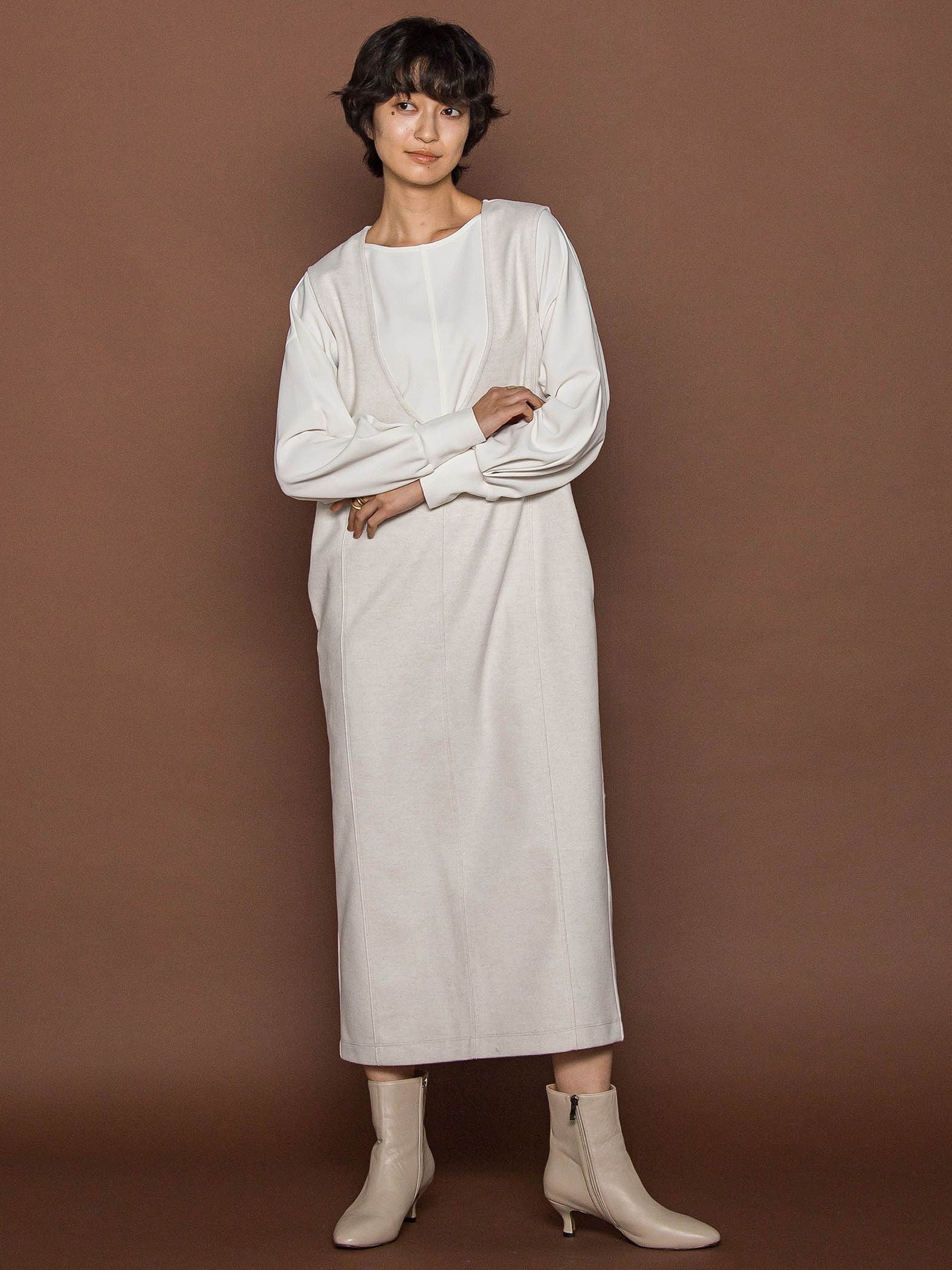 【楽・美・軽】ー3kg見えIラインワンピース≪手洗い可能≫