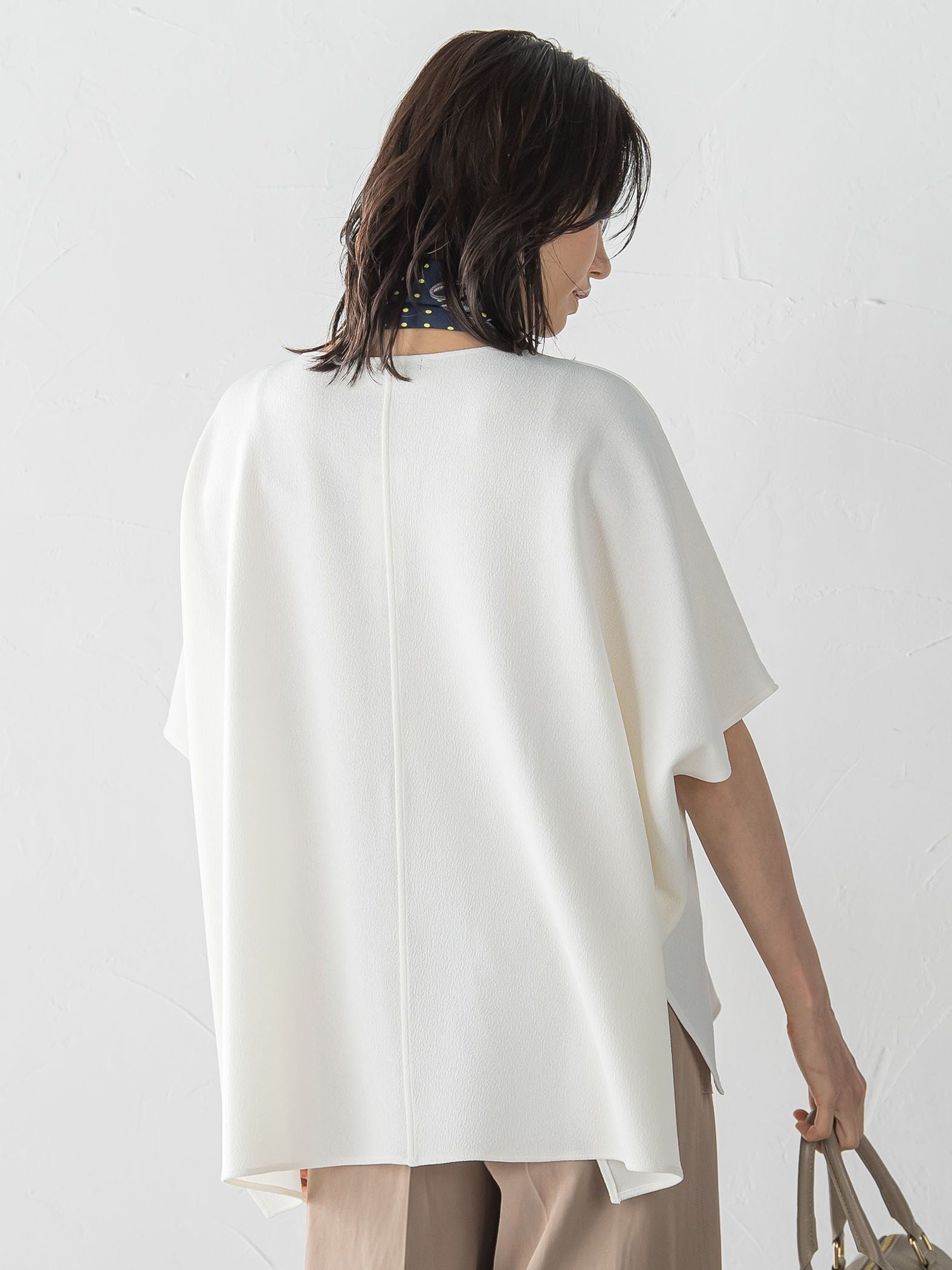 つぶつぶジョーゼットカットソー≪洗濯機で洗える≫