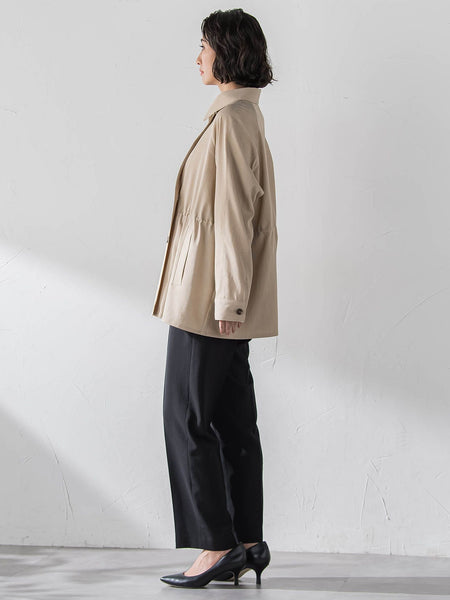 【大きいサイズ】シャンブレーショートトレンチ