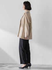 【大きいサイズ】シャンブレーショートトレンチ