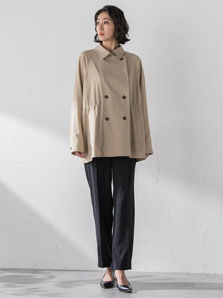 【大きいサイズ】シャンブレーショートトレンチ