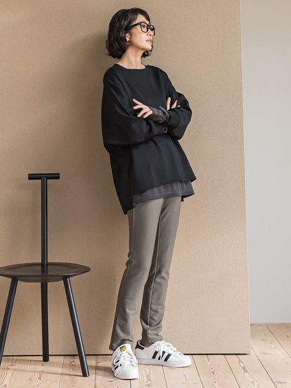 【WEB限定】”楽暖”裏起毛ハイテンションパンツ≪洗濯機で洗える≫