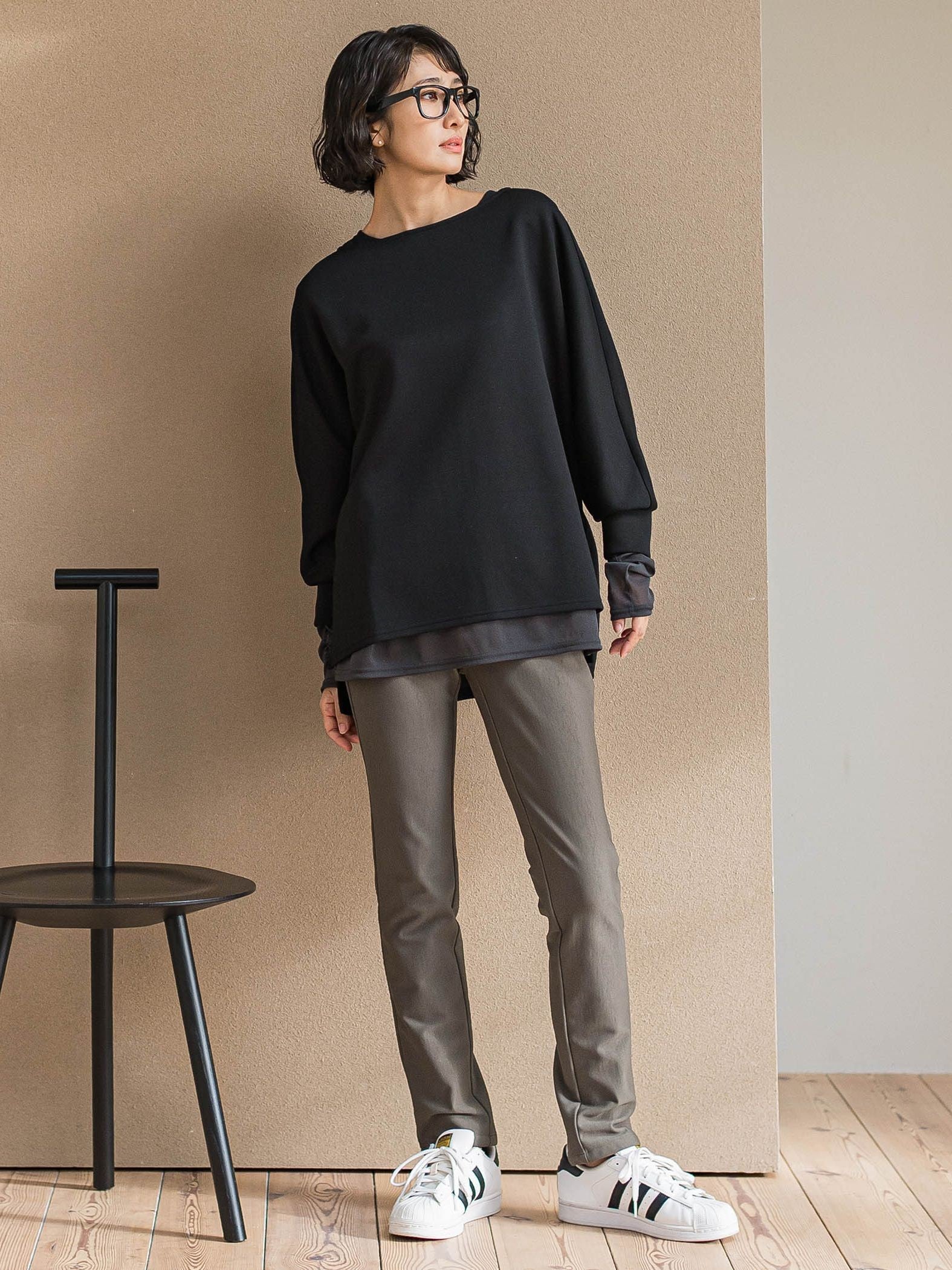 【WEB限定/新色追加】”楽暖”裏起毛ハイテンションパンツ≪洗濯機で洗える≫