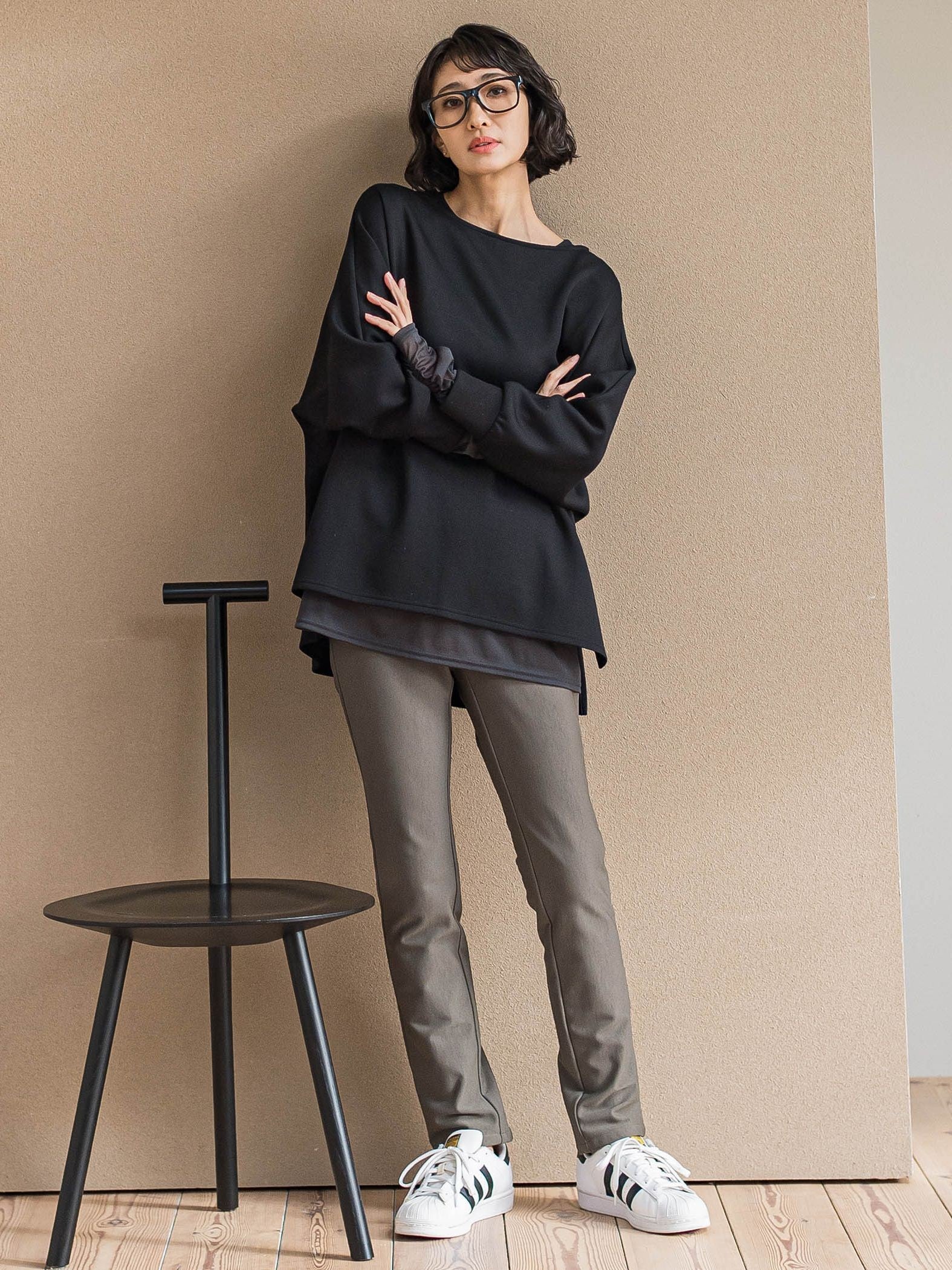 【WEB限定/新色追加】”楽暖”裏起毛ハイテンションパンツ≪洗濯機で洗える≫