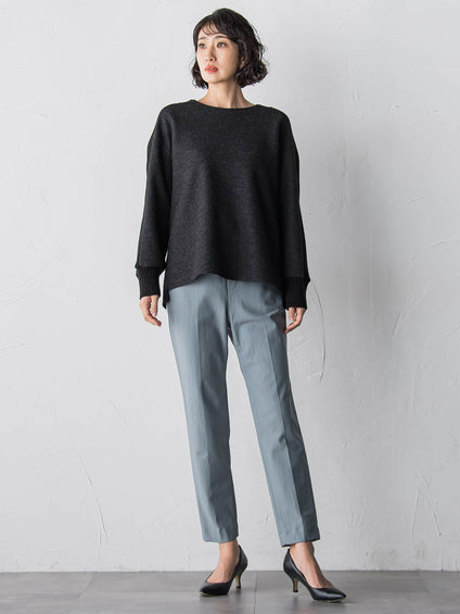 【大きいサイズ】メルトンニットドッキングカットソー