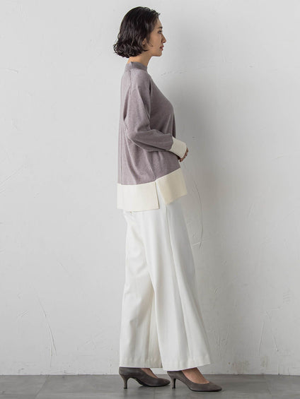 ファインウールハイネックニット