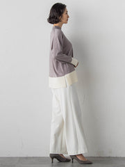 ファインウールハイネックニット