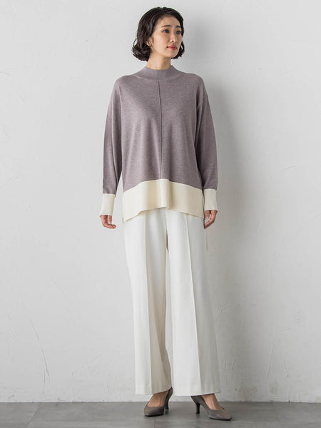 ファインウールハイネックニット