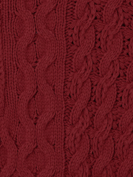 バルキーケーブルハーフジップニット≪手洗い可能≫